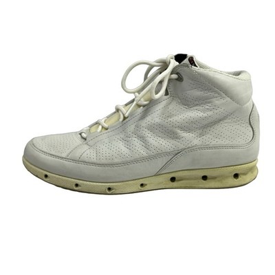 ECCO - Light gray Cream Leather Chemical Fiber Women's Sneakers