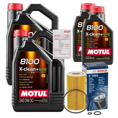 BOSCH Ölfilter 12L MOTUL 8100 X-CLEAN 0W-30 für Mercedes-Benz E-Klasse