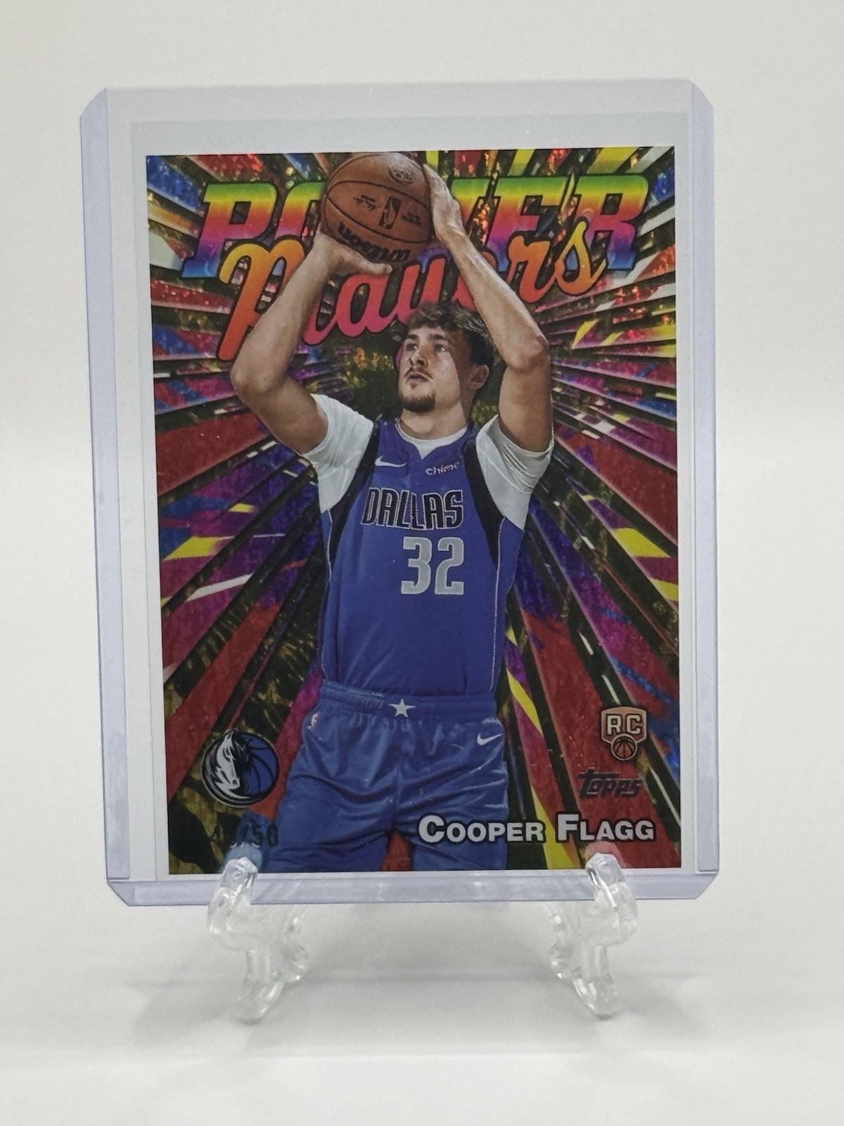 25-26 Topps Power Players  Dallas Mavericks Cooper Flagg Numbered  46/50