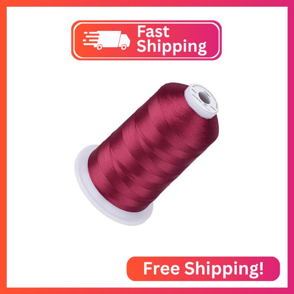 Simthread 5500Yds Embroidery Thread, 5000M High-Yardage 40WT 100% Polyester Thre