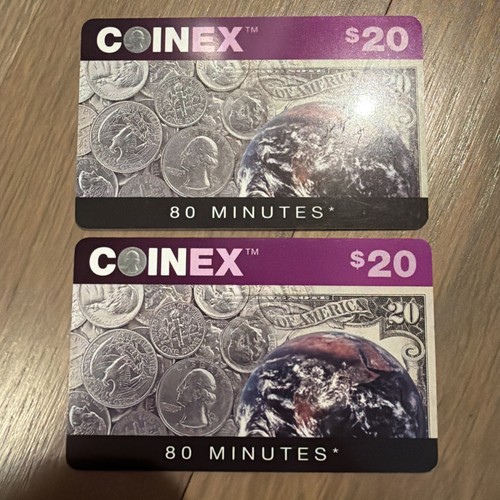 (2) $20 Coinex Calling Cards