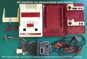 Nintendo Family Computer Famicom Console Japan Tested Cleaned Restored+4Game Set