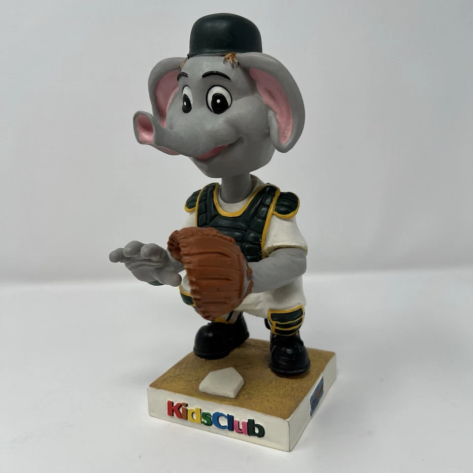 Oakland A's Stomper Mascot Kids Club Bobblehead Catcher 2005 No Box No Mask - Image 2 of 4
