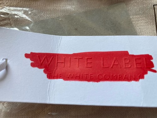 White Company Leinen-Baumwolle Pullover Gr. L Shell beige Schlauchbesatz - Bild 7 von 7