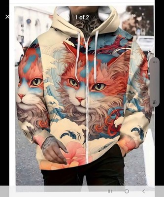 Unisex Sz 40, NEW.  Jacket With Cats, Lightweight