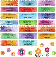 200 Pieces Scripture Inspirational Colorful Bible Verse Stickers Christian Plann