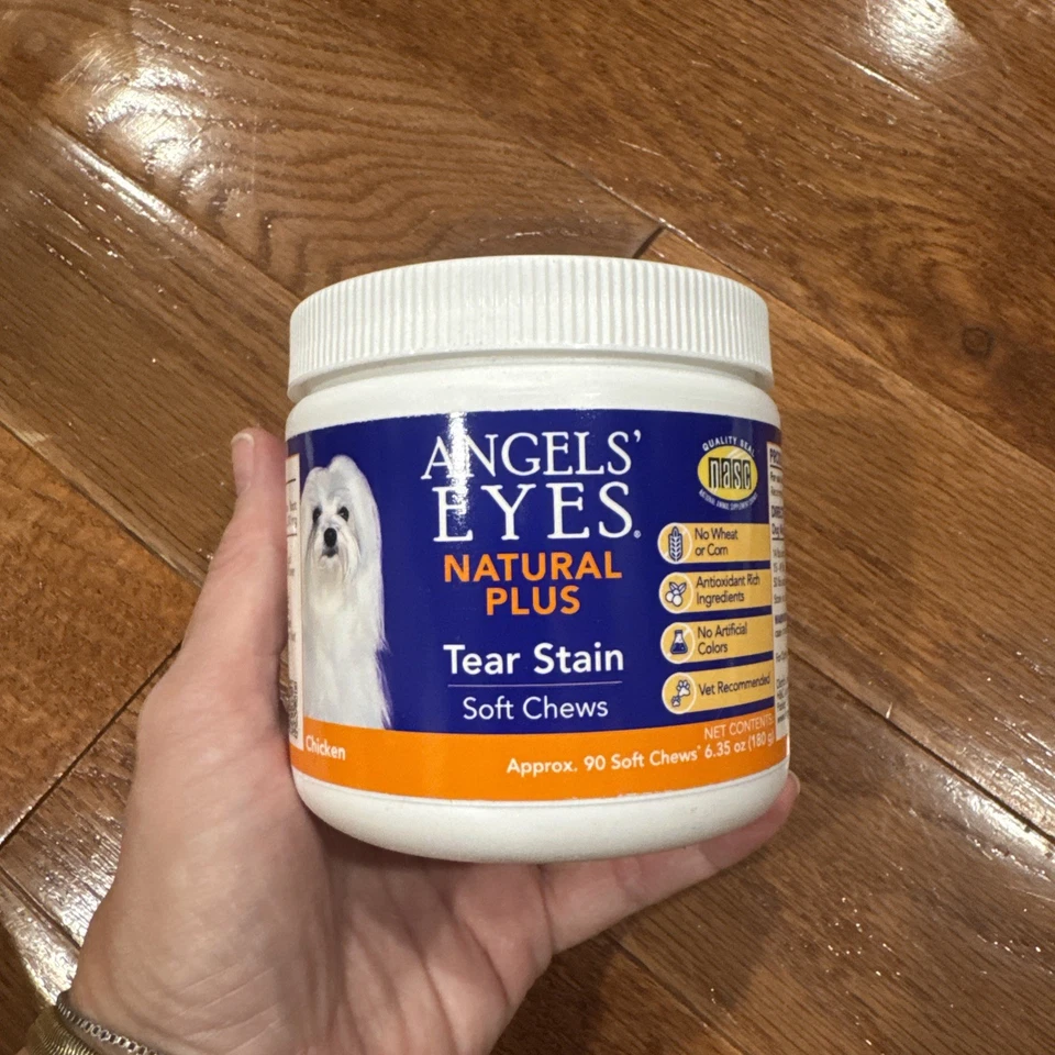 Dog Tear Stain Prevention Soft Chews Natural Chicken 90 Count Angels’ Eyes - Image 1 of 4