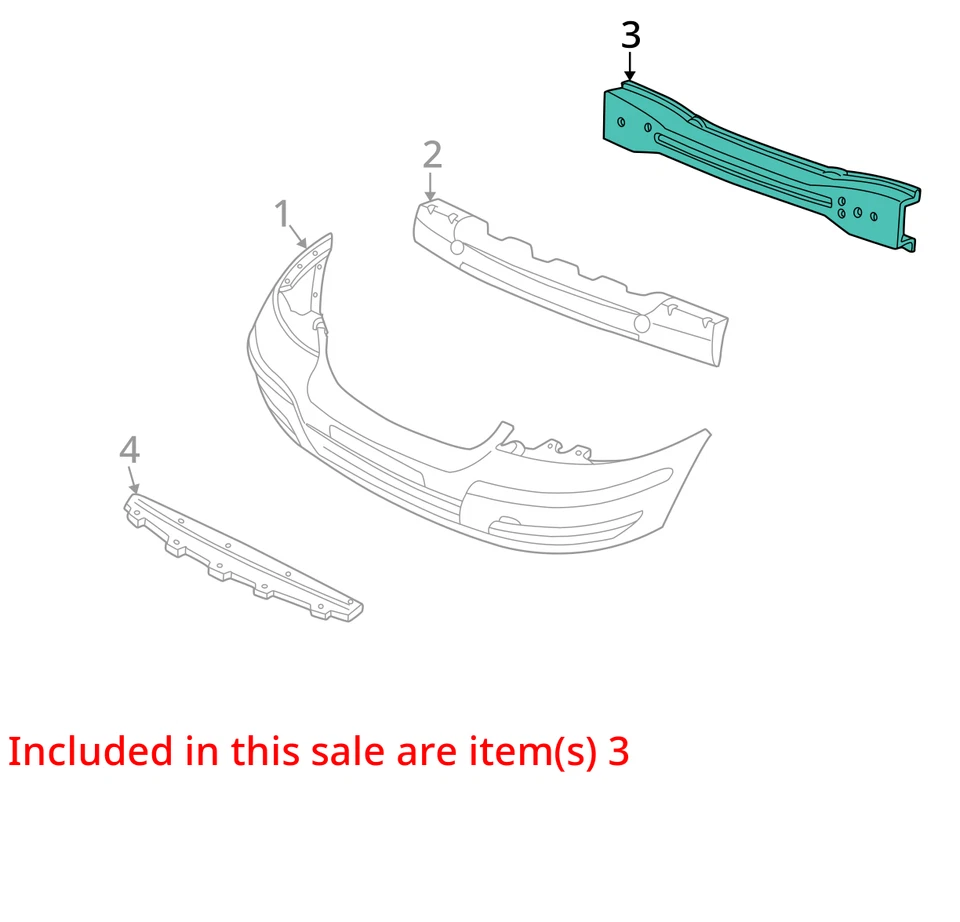 2004-2007 Ford Freestar Front Bumper Reinforcement CRP6P Foto 2 de 3