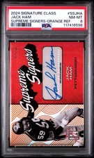 2024 TOPPS SIG CLASS SUPREME SIGNERS ORANGE REFRACTOR JACK HAM 42/50 PSA 8