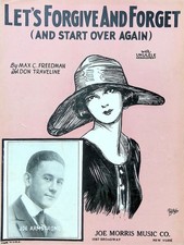 Let's Forgive And Forget Sheet Music Joe Armstrong Max Freedman Don Traveline