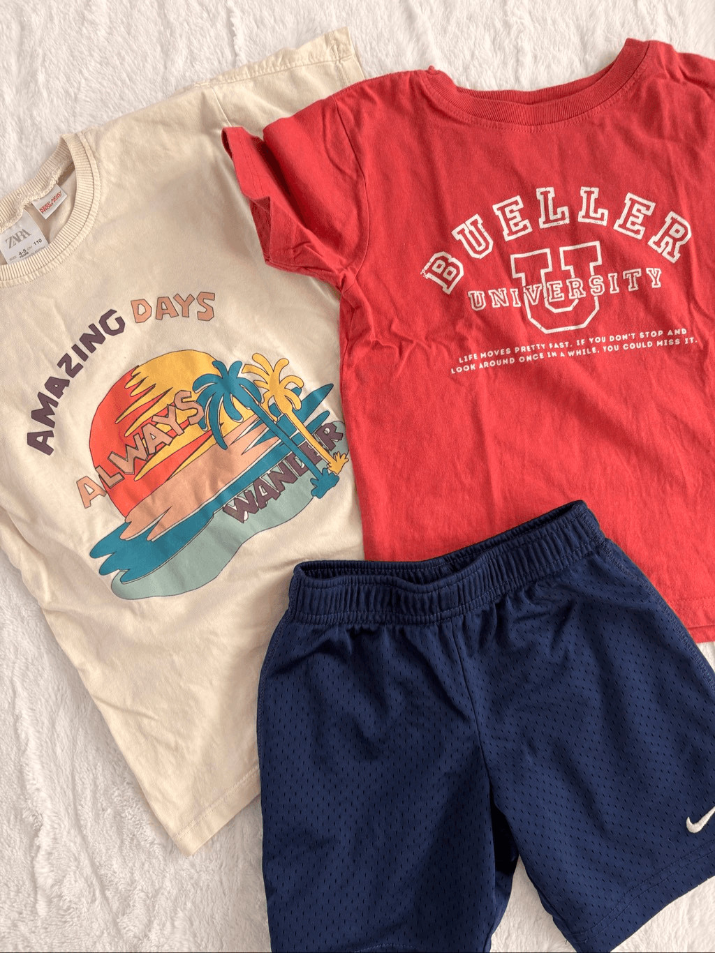 Toddler Boy 3/4 Outfit Bundle Zara Graphic Tee Nike Shorts 4T Small Shop Shirt