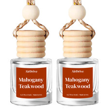 Car Air Freshener 2pcs Mahogany Teakwood Car Diffuser Woody Fragrance Oil