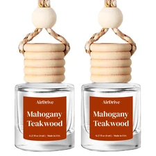 Car Air Freshener 2pcs Mahogany Teakwood Car Diffuser Woody Fragrance Oil