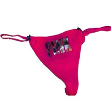 Victoria  s Secret PINK VTG Y2K Extra Low Rise V String Text Lace Small 2013