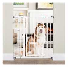 Carlson Extra Tall Walk Through Pet Gate with Small Pet Door, Includes 4-Inch...
