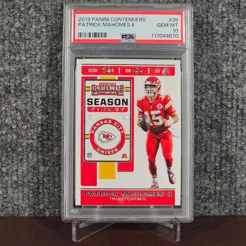 2019 Panini Contenders Season Ticket #39 Patrick Mahomes II Chiefs PSA 10