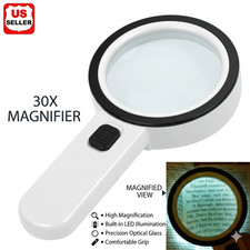 30X LED Magnifying Glass Handheld Illuminated...