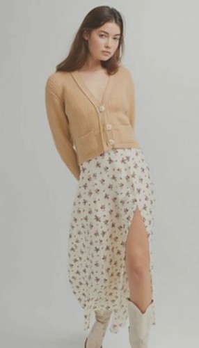 Free People Cardigan Mimosa Alpaca wool Cardigan Taupe Beige. Size X Large. - Picture 3 of 11