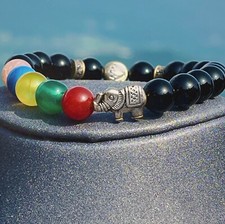 Charming Lucky Elephant Gemstone Bracelet