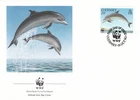 Sealife Dolphin WWF GB Guernsey FDC 1990 (130550)