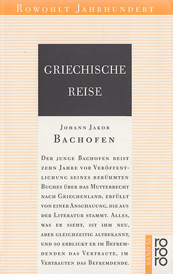 ro- t 40055 BACHOFEN : GRIECHISCHE REISE