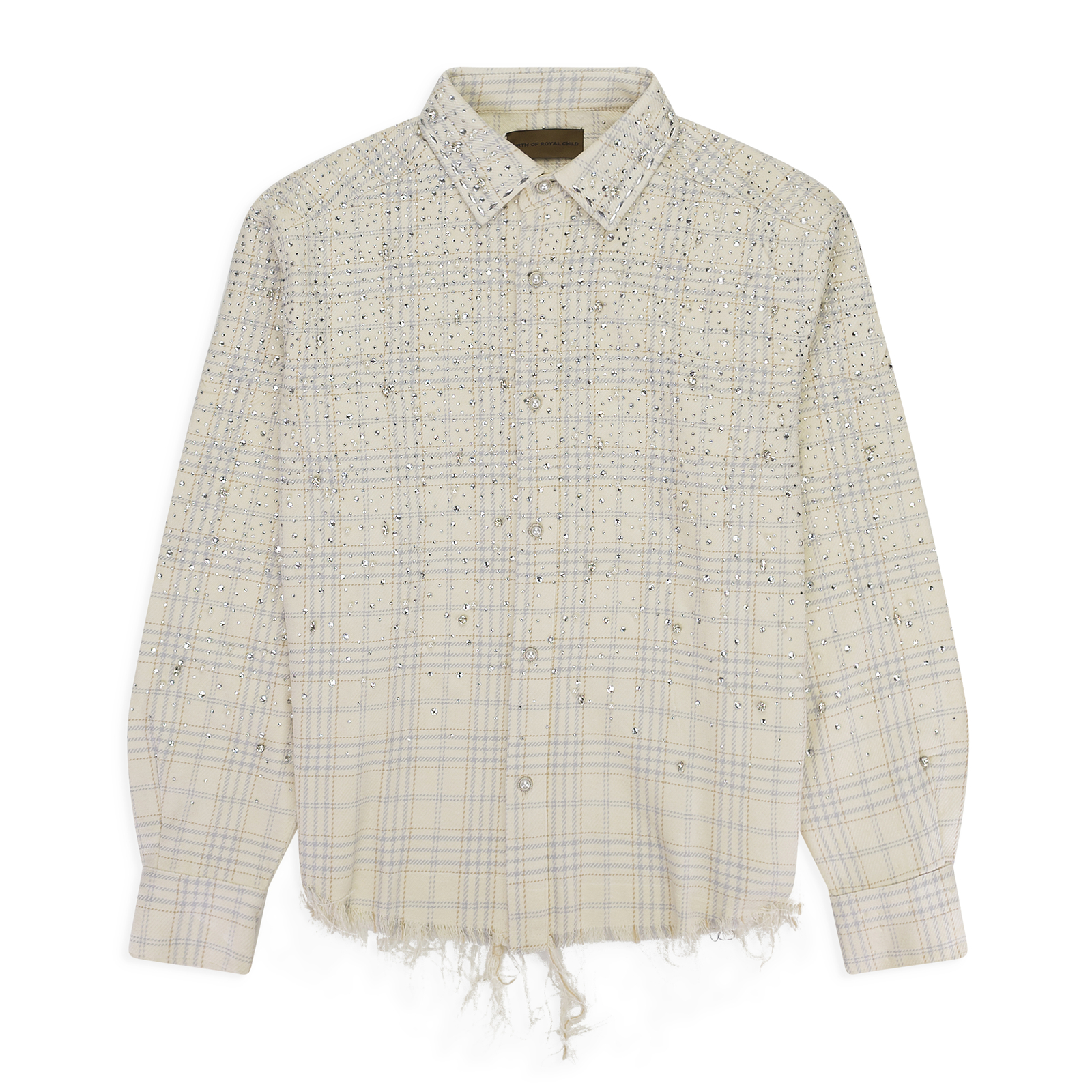 NWT BIRTH OF A ROYAL CHILD BEIGE PEARL AND DIAMOND BUTTON-DOWN SHIRT SIZE M $490