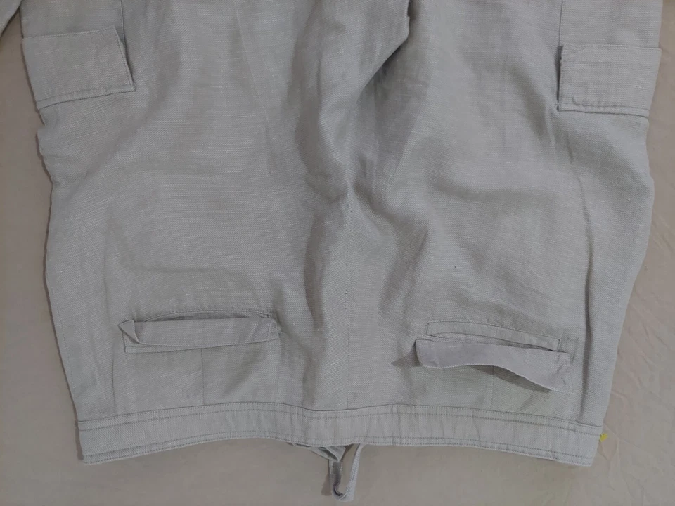 Pantalones de vestir para hombre Liz Claiborne de lino 36x30 L grandes caqui holgados chinos cargo Foto 2 de 4
