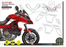DUCATI Multistrada 1200 2015 Carene Decals, Glossy White Corse Style MT 8G5
