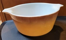 Pyrex 474-B Two Tone Orange Brown 1.5 Qt. Casserole Dish Vintage