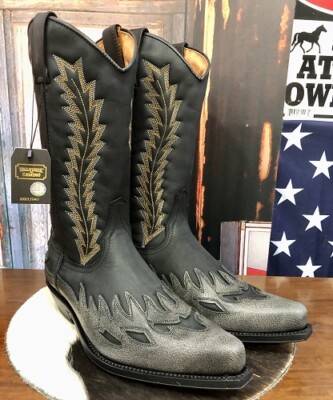 Lederstiefel Boots Calero Texani Western Cowboy Boots black grey