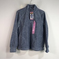 Eddie Bauer 1/4 Button Down Pullover Sweater, Women's Size S - Harbor Blue
