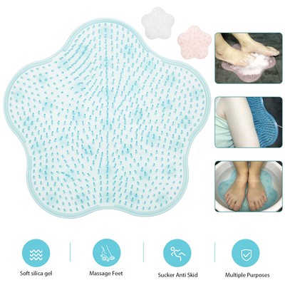 Bathroom Foot Massage Shower Bath Mat Silicone Rug Pad Non Slip