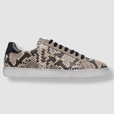 $525 Palm Angels Women's Brown New Tennis Python Sneaker Shoes Size EU 39/US 9