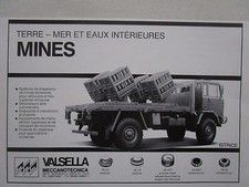 5/1985 PUB VALSELLA MECCANOTECNICA MINE ISTRICE CAMION FIAT IVECO 4X4 FRENCH AD