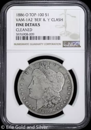 1886-O Morgan Silver Dollar NGC Fine Details | VAM-1A2 "BER" & "t" Clash Top 100