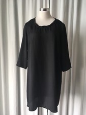 Mango Basic Black Shift Dress Usa 10