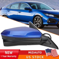 Blue Right Passenger Side Mirror 11Pin Heated Camera For Honda Civic 2016-2020