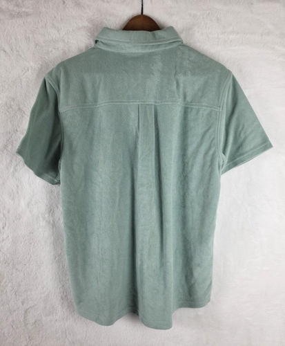 Dandy Del Mar The Tropez Shirt Gulf Blue Terry Cloth Top Size Medium - Picture 7 of 11