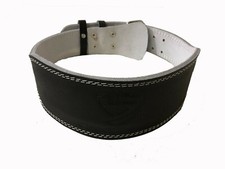 Weight Lifting 4" Leather Gym Belt Back Support Strap Gym Training Exercise