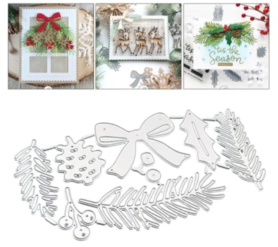 Christmas Leaf Metal Cutting Dies Stencil DIY Scrapbooking Album Paper Card
