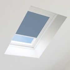 Image of SOFT BLUE THERMAL BLACKOUT ROLLER SKYLIGHT BLINDS FITS VELUX ROOF WINDOWS