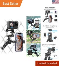 Compact Aluminum Fence Clip Mount for Camera and Phone Recording - Quality Build