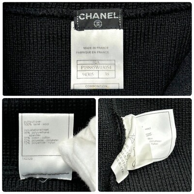 CHANEL Sport Vintage 02A CC Logo Zipped Jacket #38 Black CHANEL Sport Vintage 02A CC Logo Zipped Jacket #38 Black