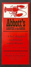 1980s Abbott's Lobster In The Rough Restaurant Noank CT Vintage Travel Brochure