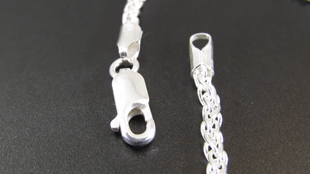 2.5MM Solid 925 Sterling Silver Italian SPIGA/WHEAT Rope CHAIN