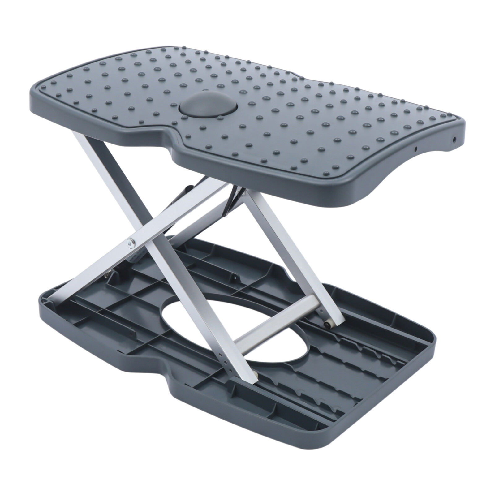 Footrest Foldaway Elevated Foot Stool under Desk Adjustable Height