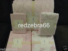 Pottery Barn Kids Brigette Ruffle Twin Quilt Sham Alexa Sheet Set Butterfly PINK