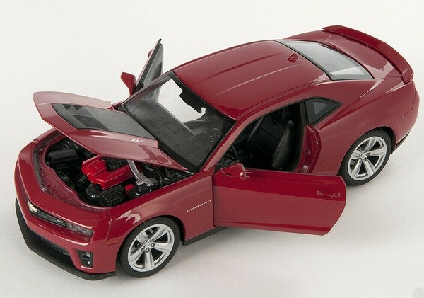 Blitz Versand Chevrolet Chevy Camaro ZL1 Rot Red 1:24 Welly Modell Auto Neu Ovp-image