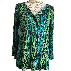dvf green leopard dress