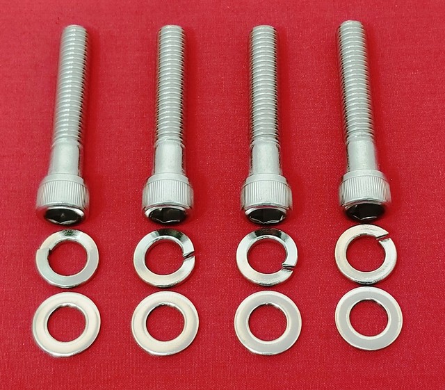 SBC BBC CHEVY LONG WATER PUMP BOLTS KIT 2" STAINLESS 327 350 400 396